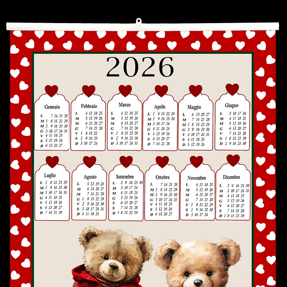 Strofinaccio Calendario in astuccio con astina