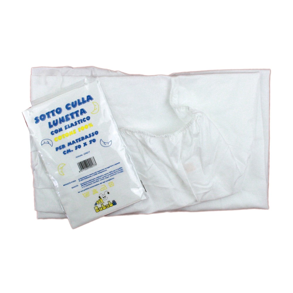 Lenzuolino sotto culla con elastico LUNETTA per materasso cm.30x70