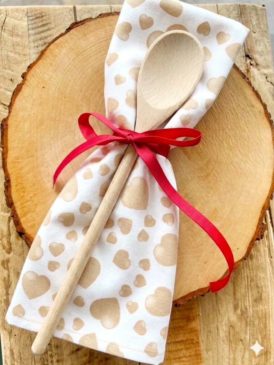Mestolo bamboo + strofinaccio cm.50x65