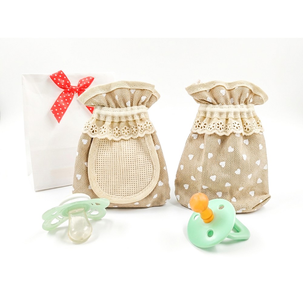 Portaciuccio MIRO' con taschino in etamine da ricamare