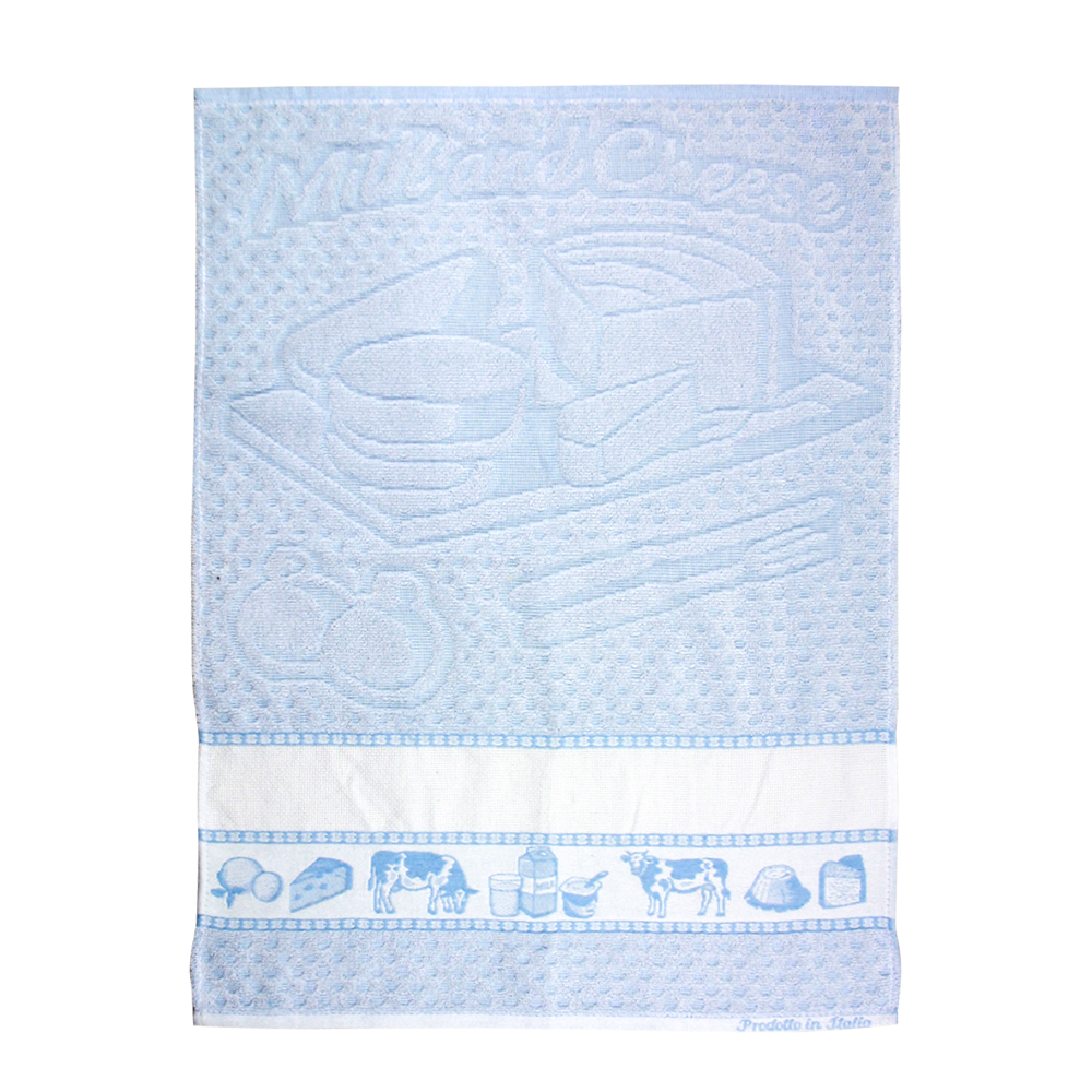 Strofinaccio spugna MILK CHEESE cm.50x70 con inserto da ricamare