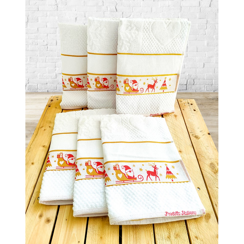 Strofinaccio POLO NORD da ricamare colore bianco