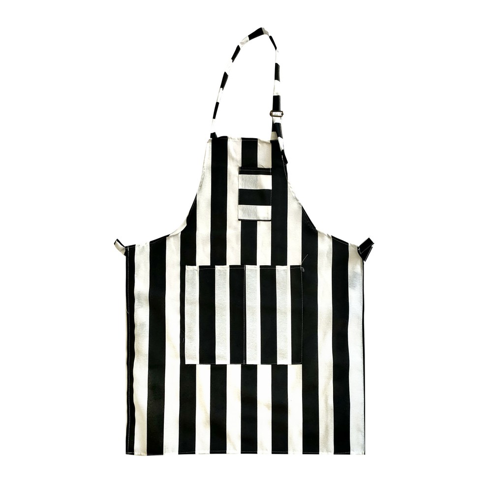 Grembiule con fibbia intero STRIPES con tascone centrale, taschino, allacciatura con fibbia