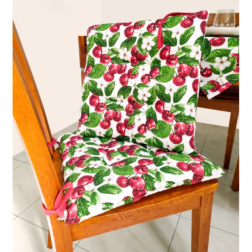 Cuscini coprisedia trapuntino SUMMER CHERRY confezione 2 pezzi