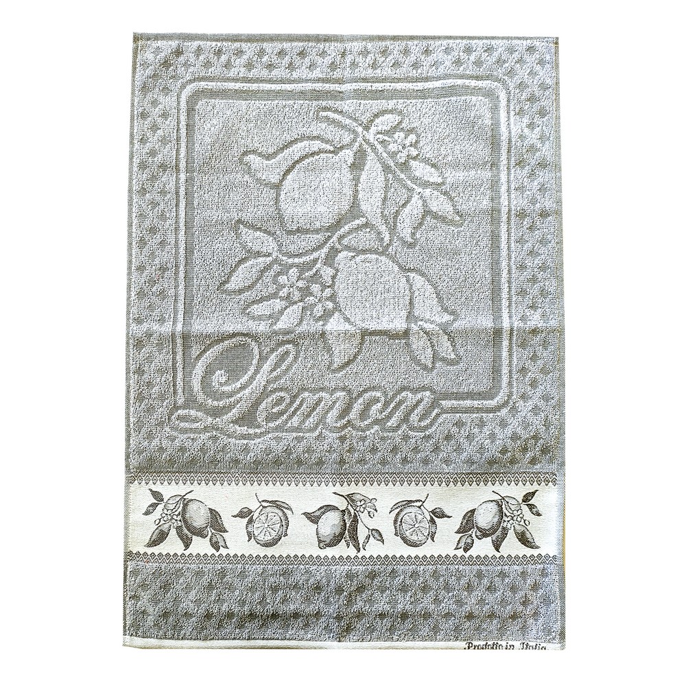Strofinaccio LIMONI cm.50x70 base colorata 