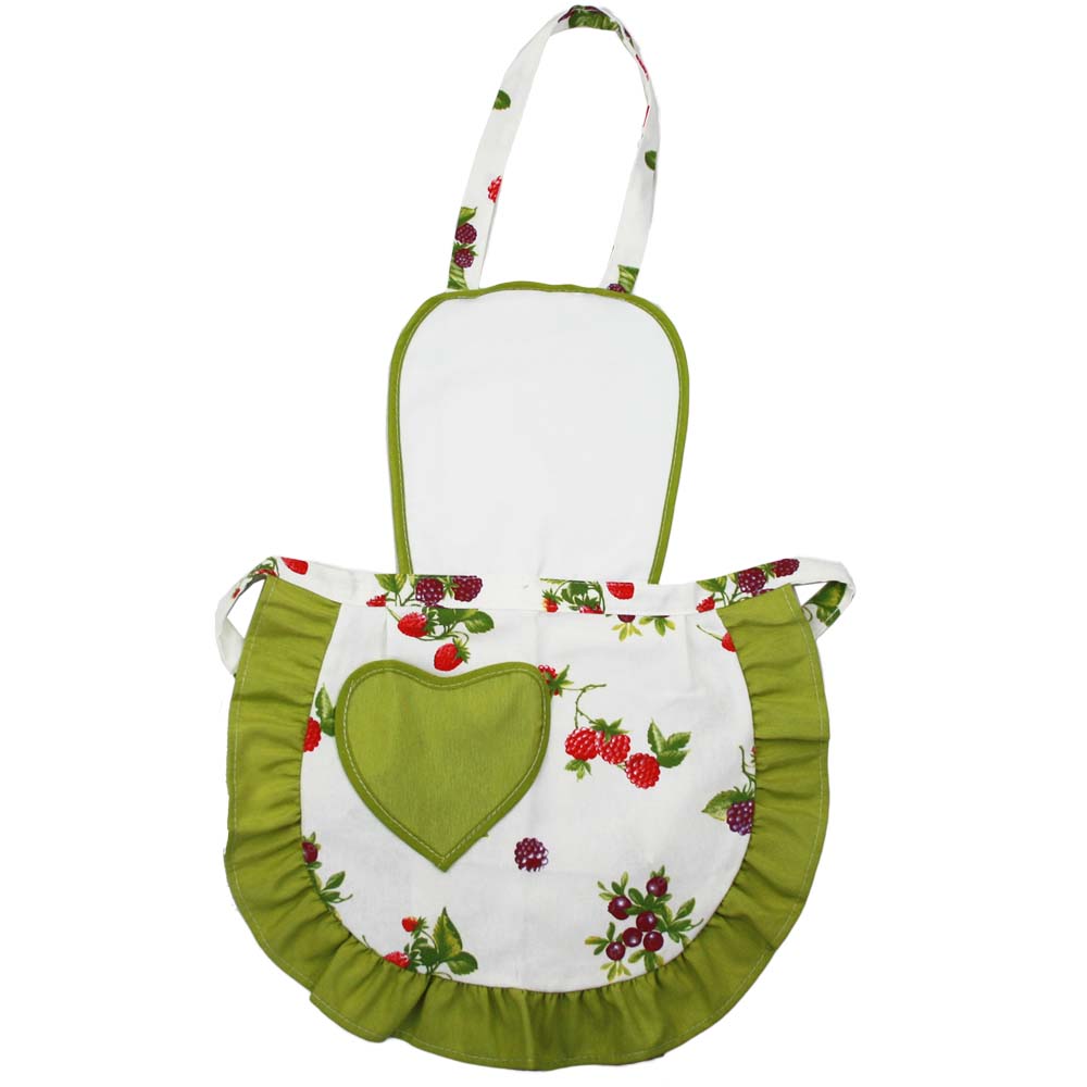 Grembiule FABRIZIO BAMBINO cm.39x50 con pettorina bianca IN TESSUTO SUBLIMATICO PERSONALIZZATO - con tasca a  cuore 