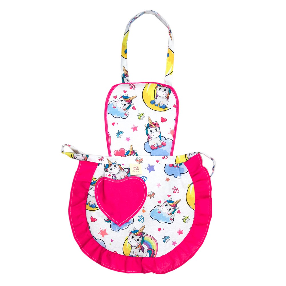 Grembiulino FABRIZIO cm.39x50 con pettorina con tasca a cuore
