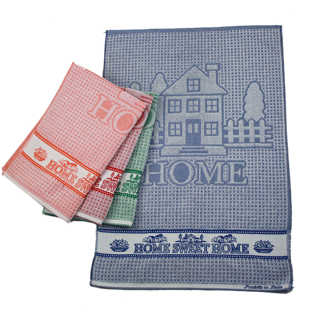 Strofinaccio spugna HOME SWEET HOME cm.50x70