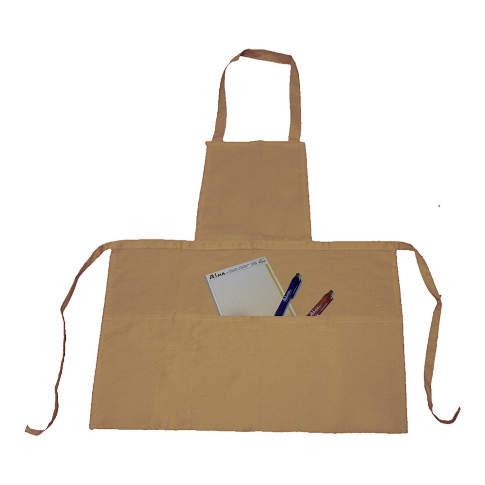 Grembiule a pettorina cameriere/a ZUZZURRO cm.63x67 con 3 tasconi