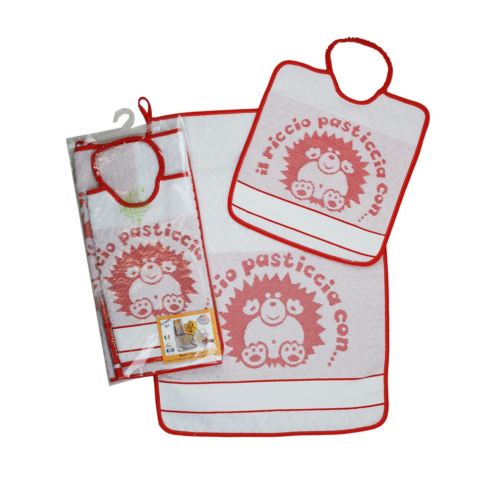 Completo 2 pz.SCRIVI TU:asciugamano+bavetta con elastico con banda per scrivere con il PENNARELLO