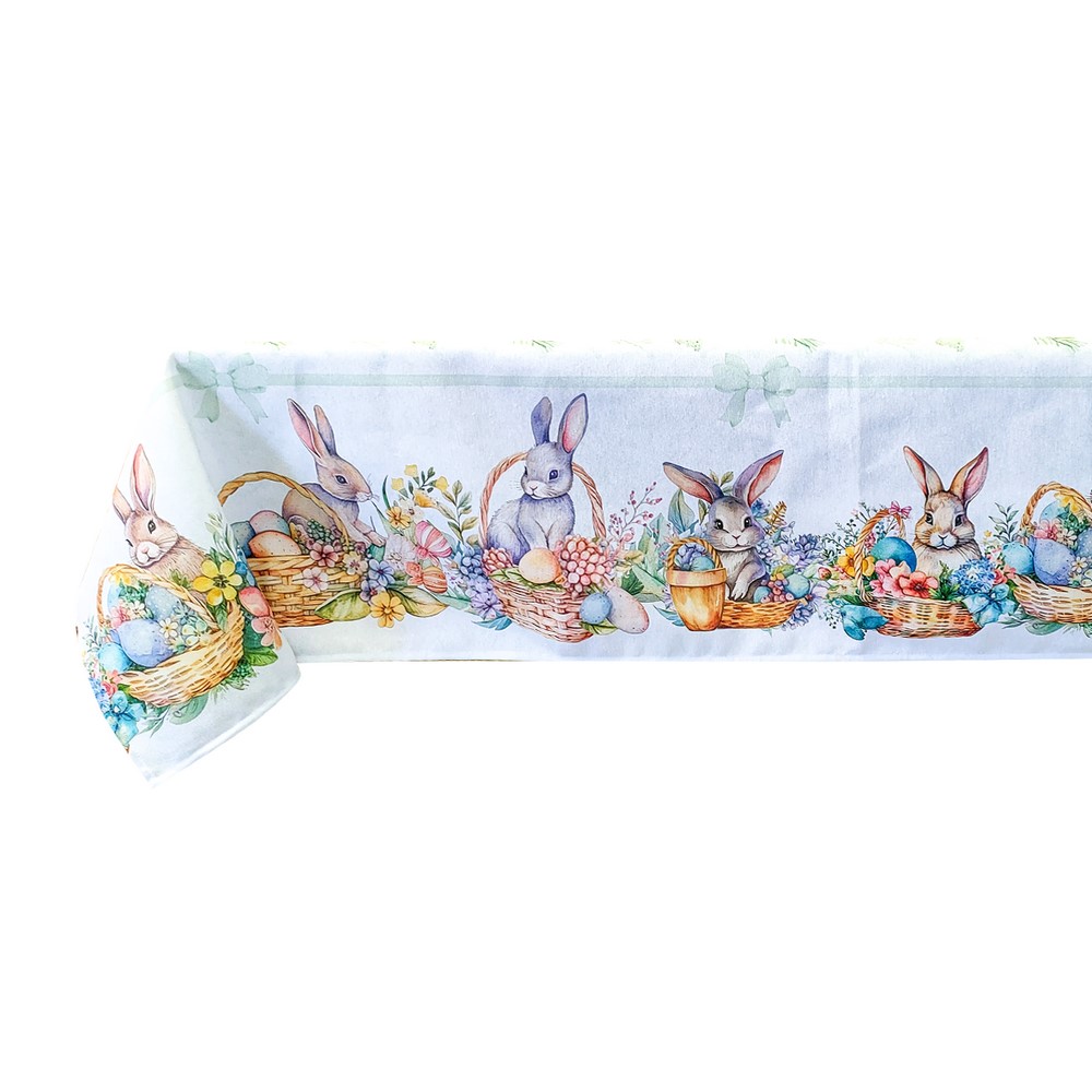 Tovaglia cm 140x220 FASCIATA GREEN RABBIT