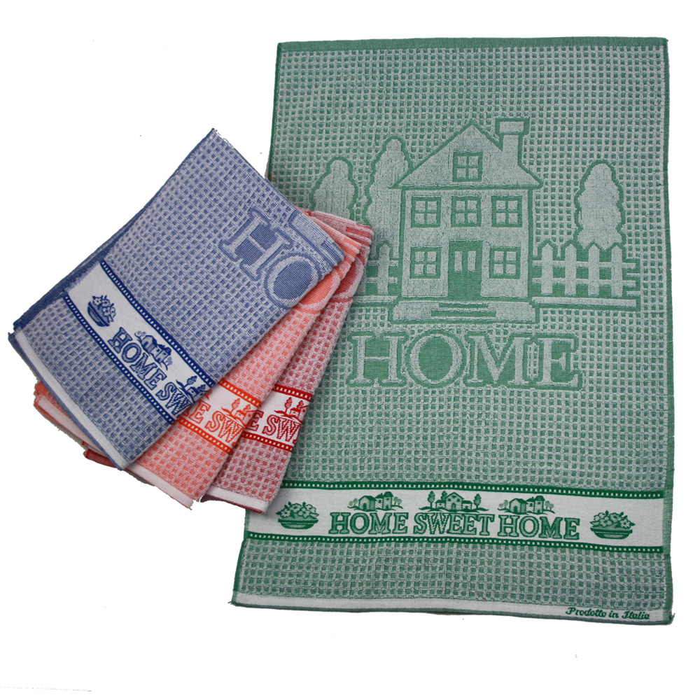 Strofinaccio spugna HOME SWEET HOME cm.50x70