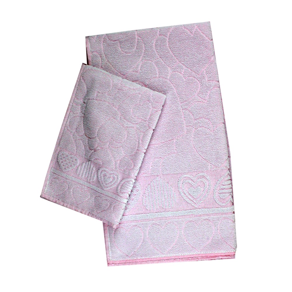Completo 2 pezzi spugna CUPIDO: Asciugamano+ospite