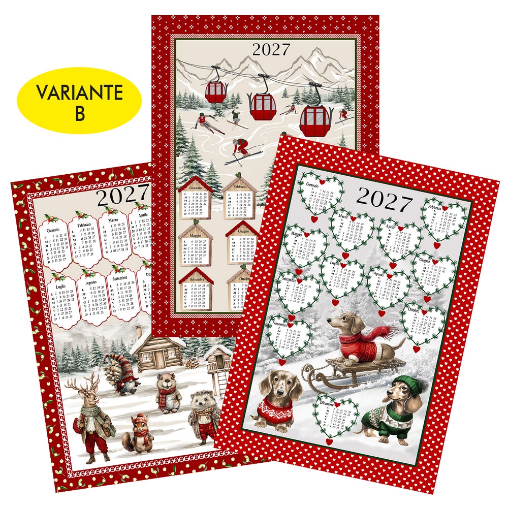 Strofinaccio Calendario  cm.50x75