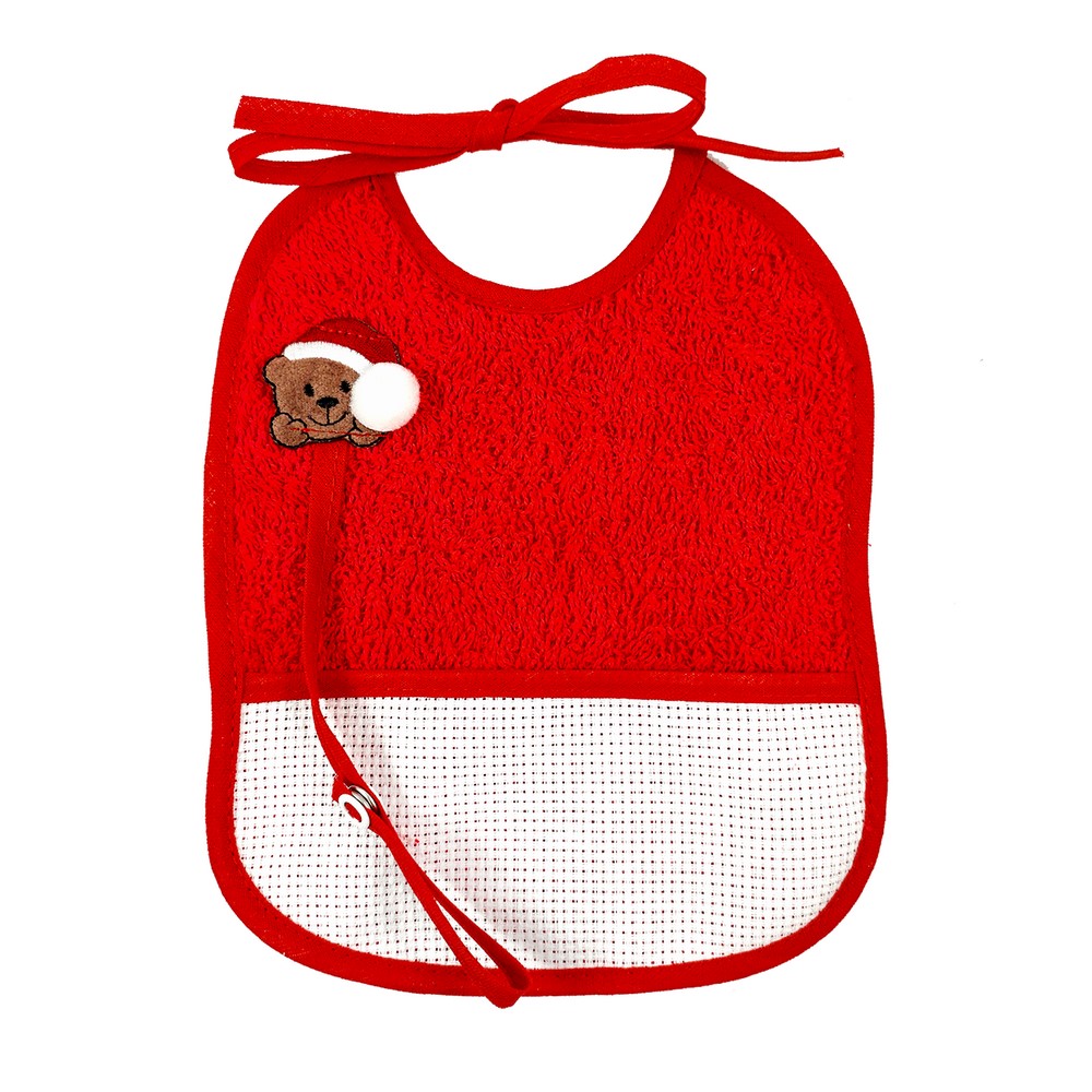 Bavetta IDRA cm.16x18 in spugna  con tasca etamine , portaciuccio e applicazione
