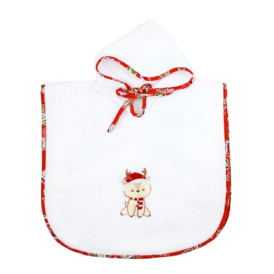 Poncho bimbo RUDOLPH in spugna cm.45x47 con cappuccio