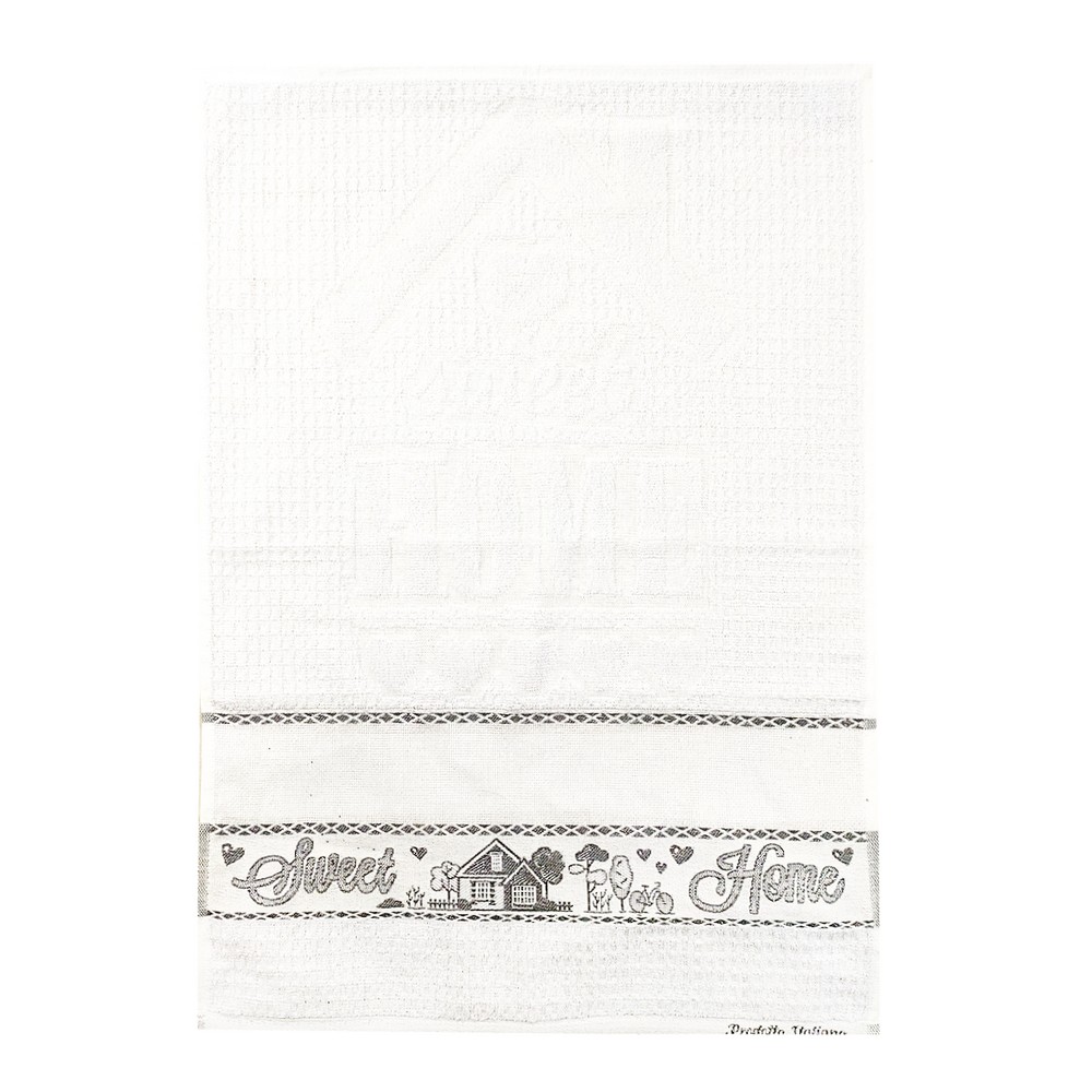 Strofinaccio spugna CASETTE cm.50x70 con inserto da ricamare