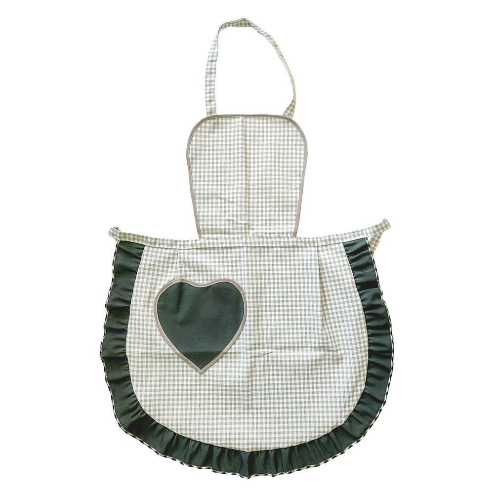 Grembiule con pettorina CUORE cm.60x80 con tasca a forma di cuore