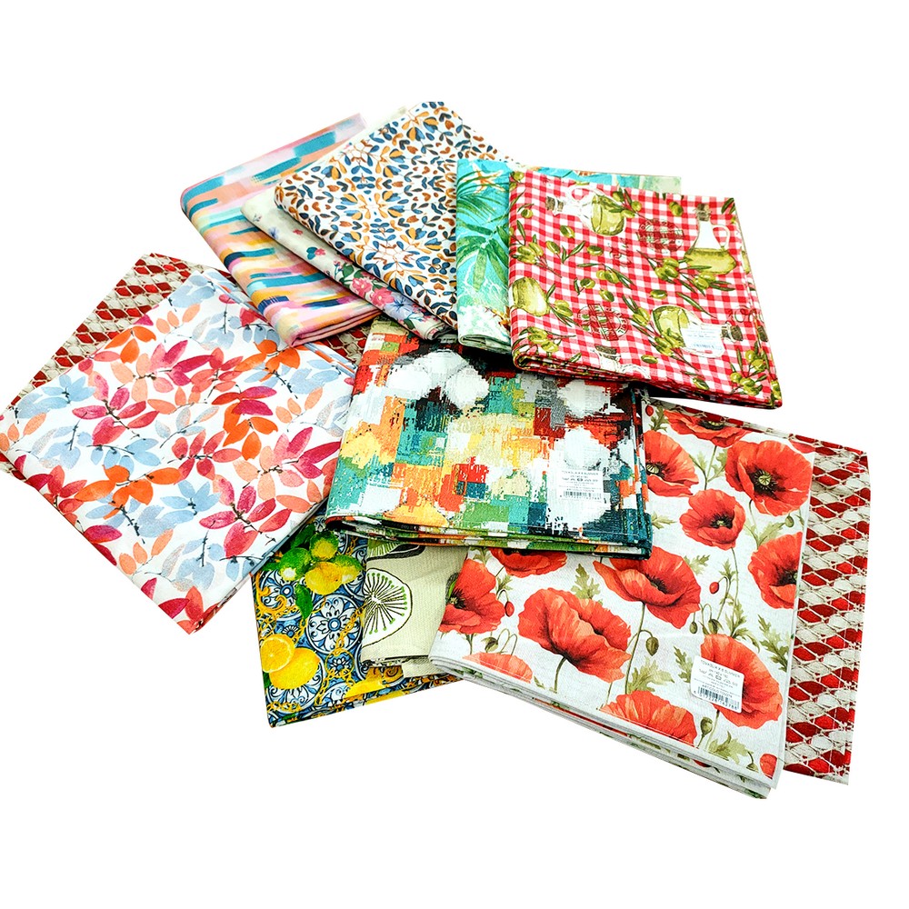Tovaglia x 4 SUMMER cm.140x140 FANTASIE ASSORTITE