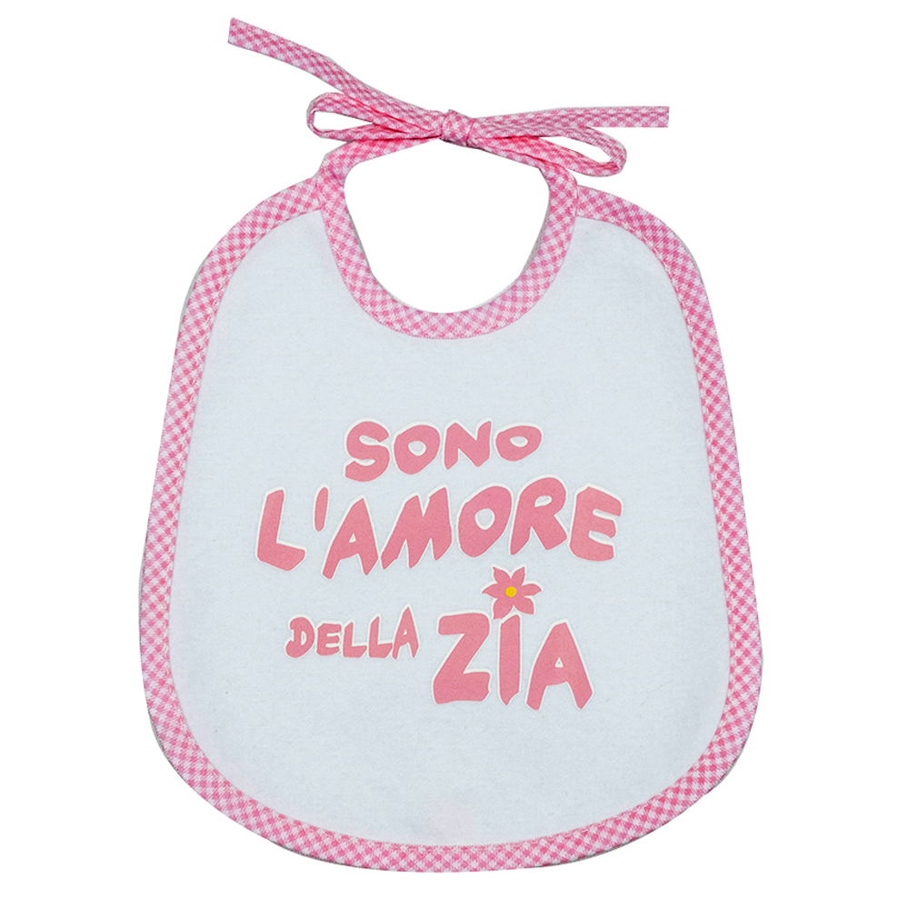 Bavaglino LE FRASI.. cm.20x24 con laccetti