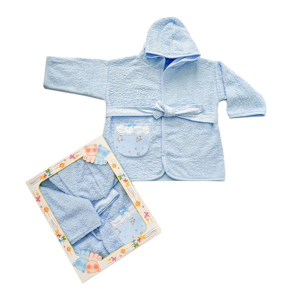 Accappatoio bimbo MARGOT tg.0/1anni con cappuccio