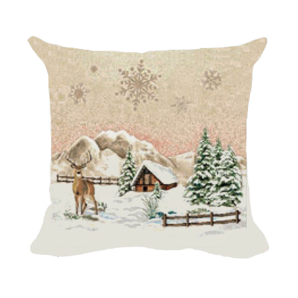 Cuscino gobelin cm.45x45 con cerniera DISEGNO DEER  sfuso