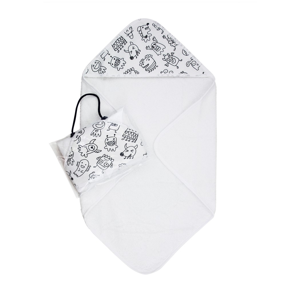 Accappatoio neonato a triangolo FLOUNDER cm.60x60 in spugna - in busta