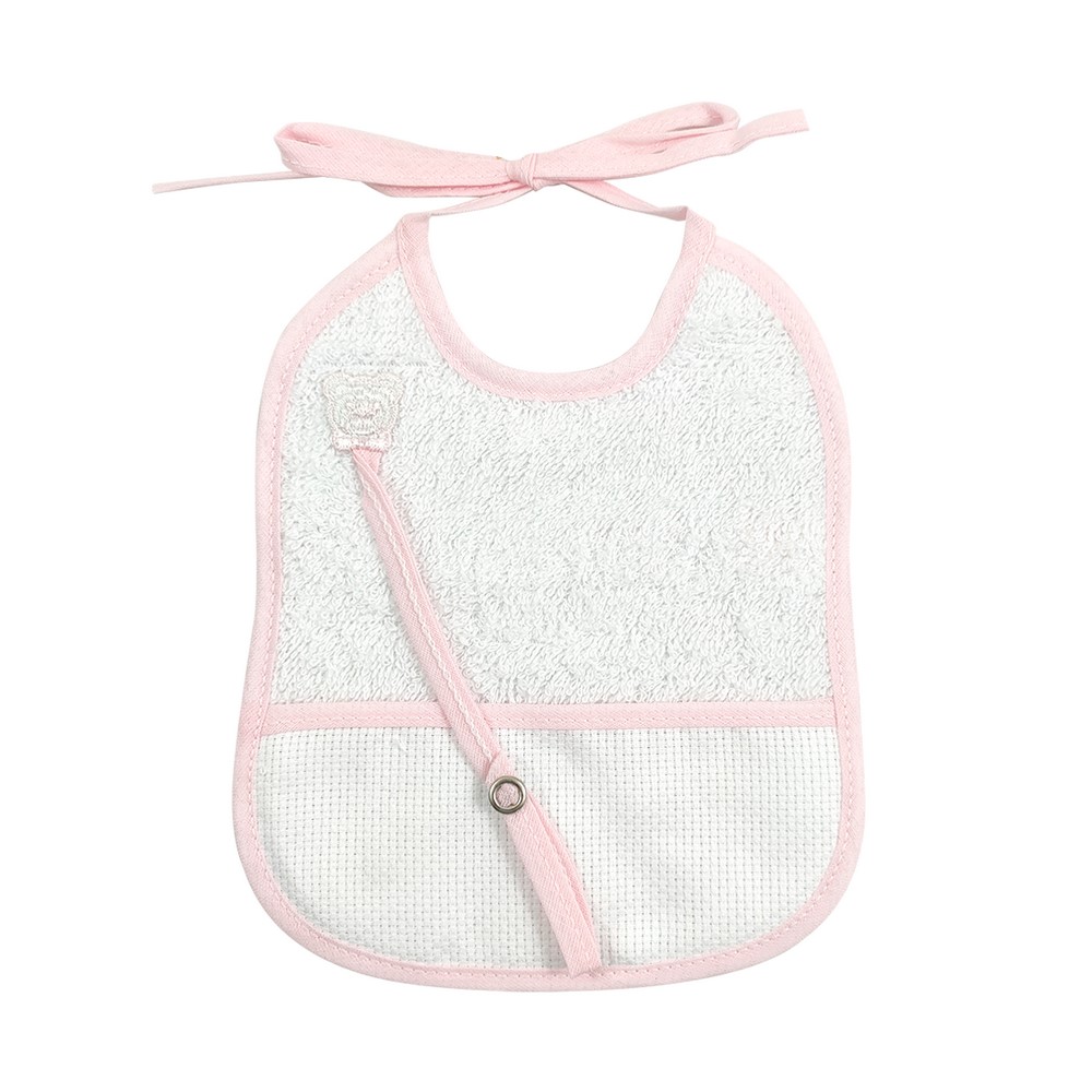 Bavetta ANIMALETTO cm.16x18 con tasca da ricamare