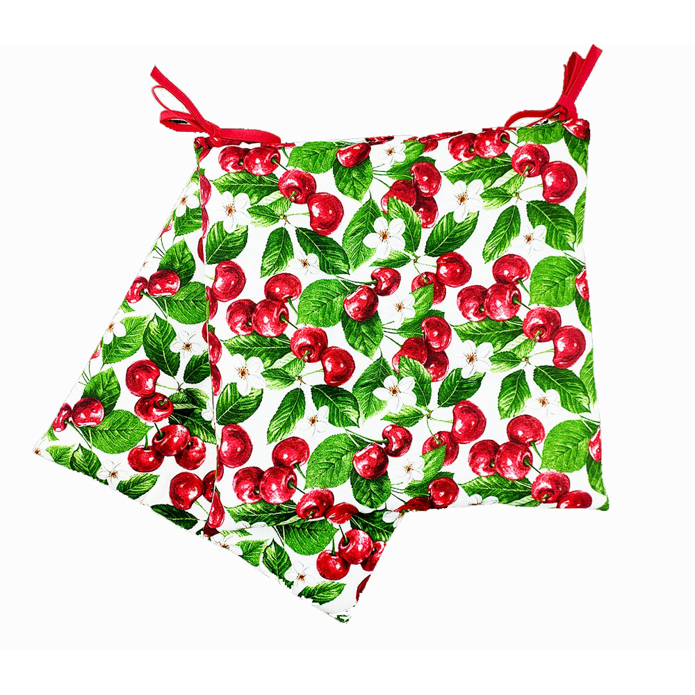 Cuscini coprisedia trapuntino SUMMER CHERRY confezione 2 pezzi