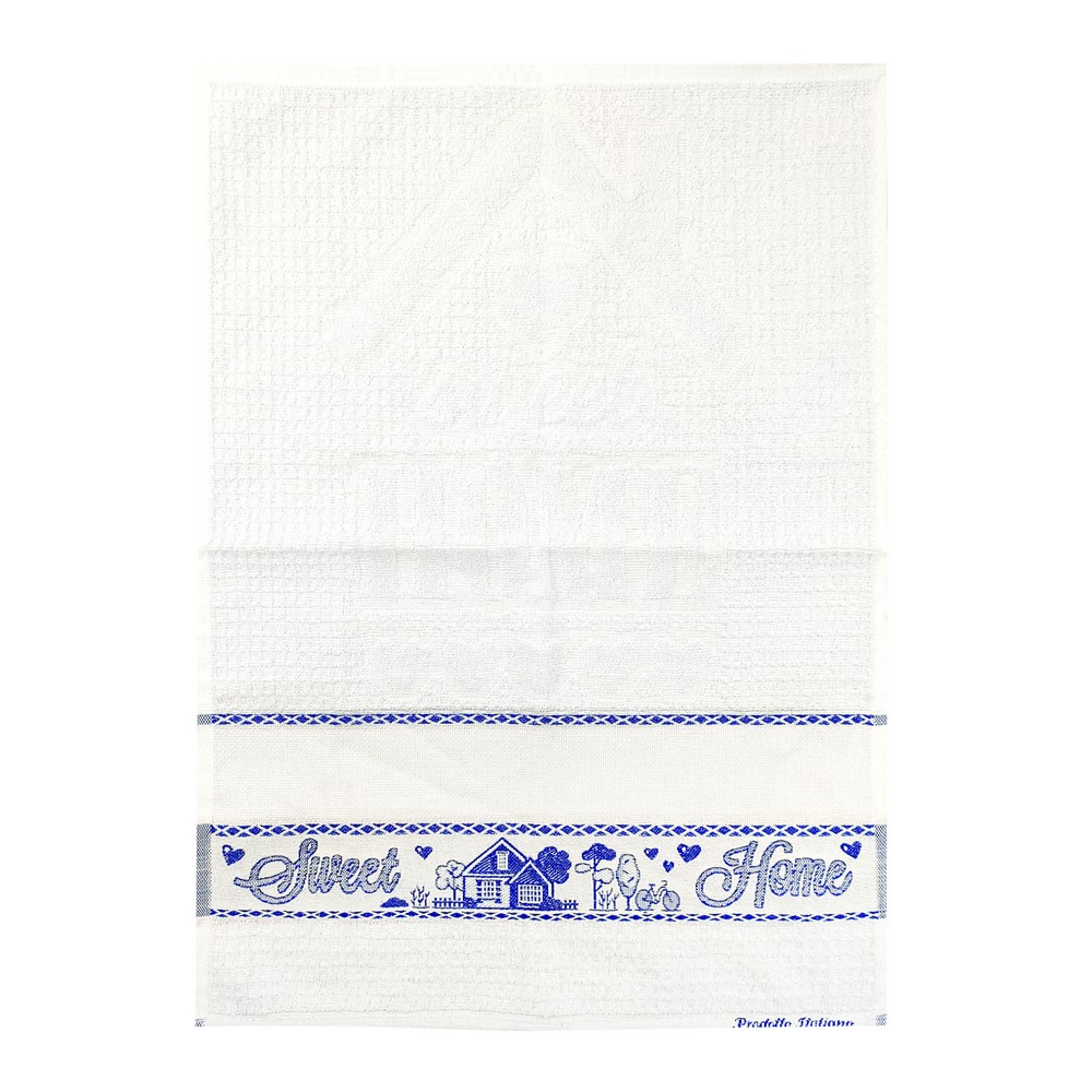 Strofinaccio spugna CASETTE cm.50x70 con inserto da ricamare