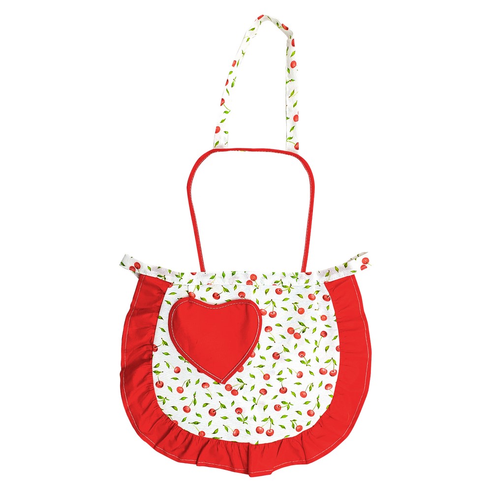 Grembiule FABRIZIO BAMBINO cm.39x50 con pettorina bianca IN TESSUTO SUBLIMATICO PERSONALIZZATO - con tasca a  cuore 