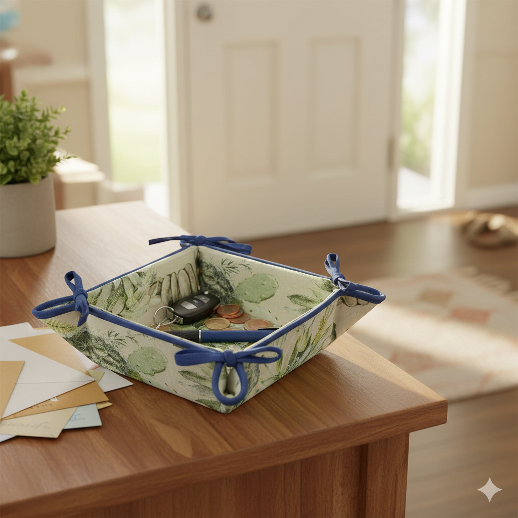 Portapane imbottito NATURA cm.20x20 con laccetti