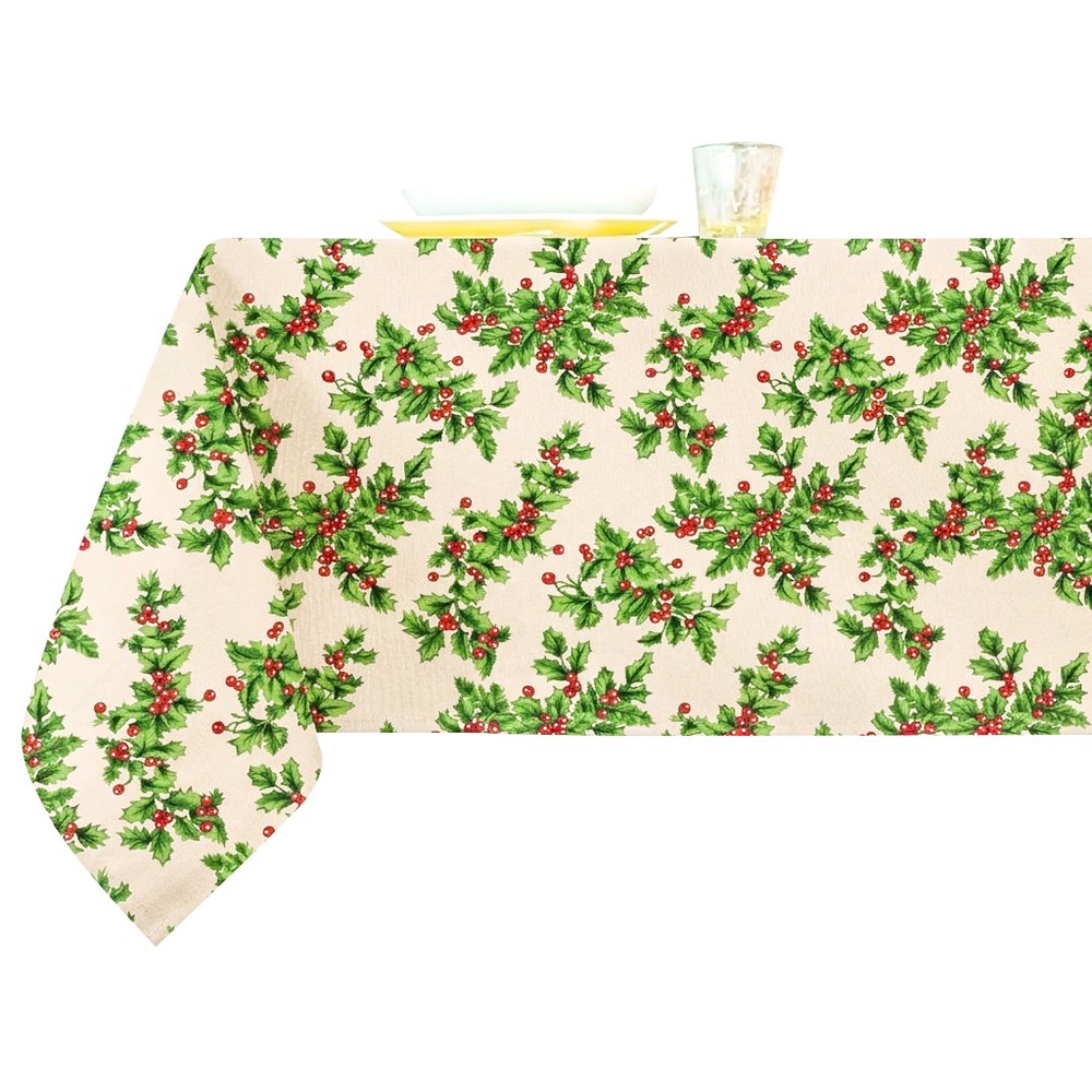 Centrotavola cm. 90X90 CHRISTMAS AGRIFOGLIO