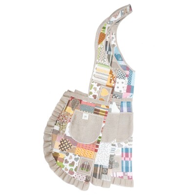 Grembiuli con pettorina MEGAN cm.60x65 con tasca e volant