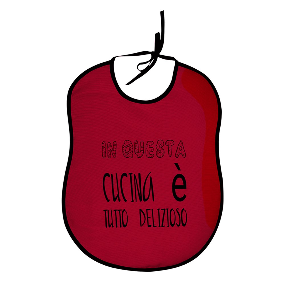Bavaglione LA CUCINAZZA cm.45x60 con stampe SPIRITOSE