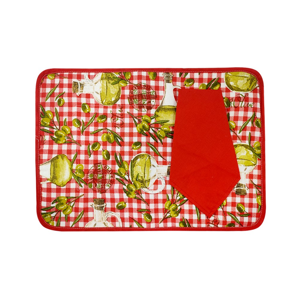 Tovagliette americana imbottita+tovagliolo SUMMER ASSORTITI