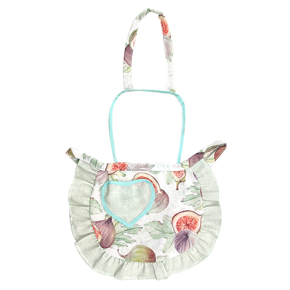 Grembiule FABRIZIO BAMBINO cm.39x50 con pettorina bianca IN TESSUTO SUBLIMATICO PERSONALIZZATO - con tasca a  cuore 