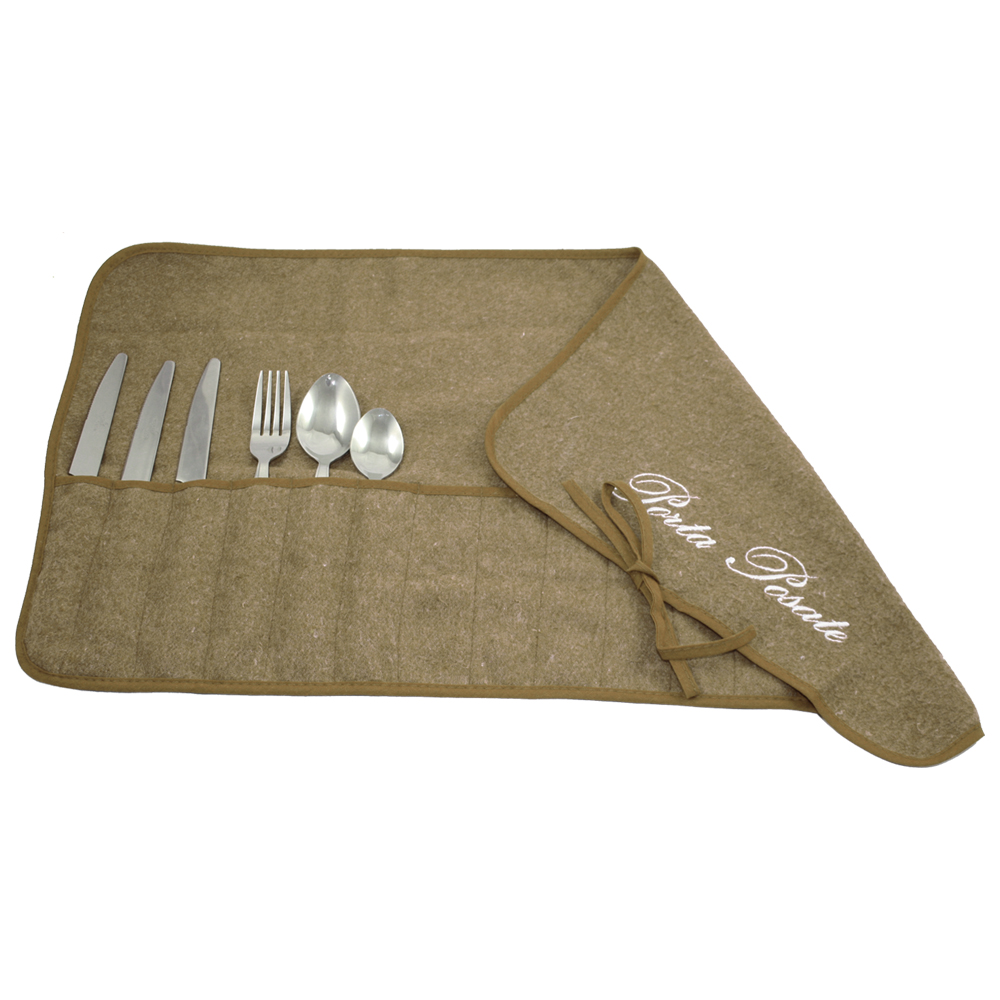 Portaposate in panno cm.35x62 ricamato