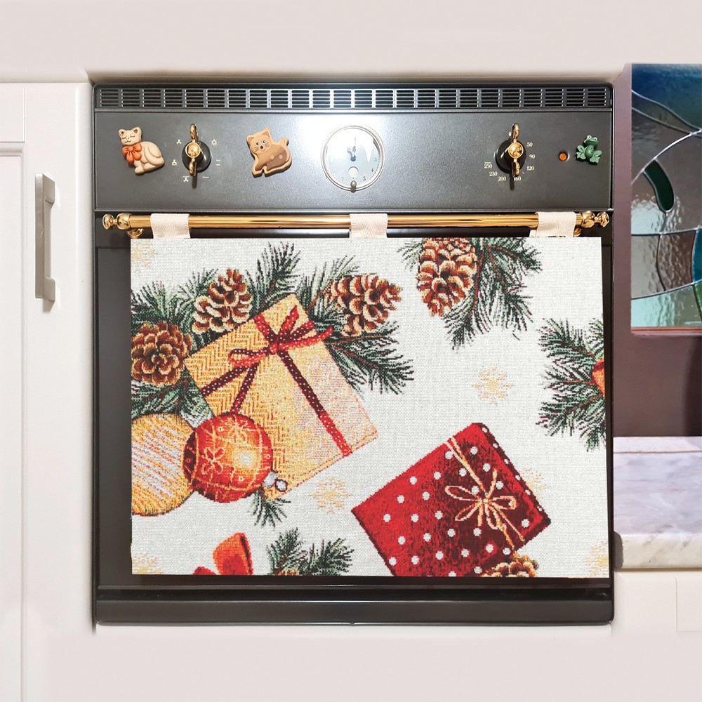 Copri forno  cm.50x33 H. gobeline all over con velcro