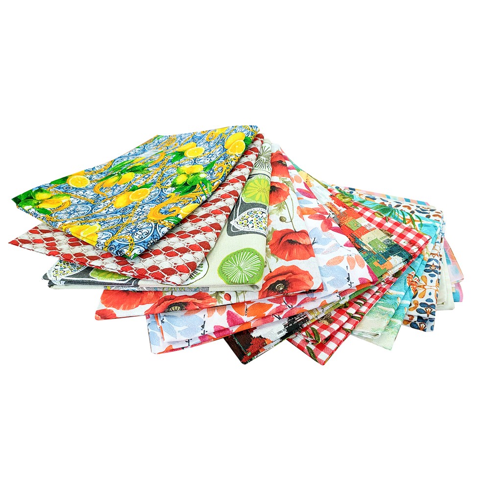 Tovaglia x 4 SUMMER cm.140x140 FANTASIE ASSORTITE