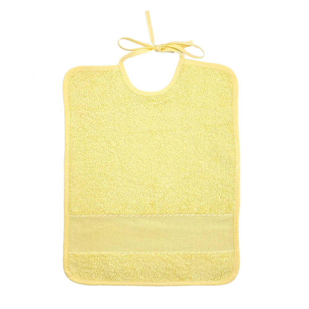 Confezione 2 bavaglini RICAMA TU cm.25x32 con laccetti da ricamare