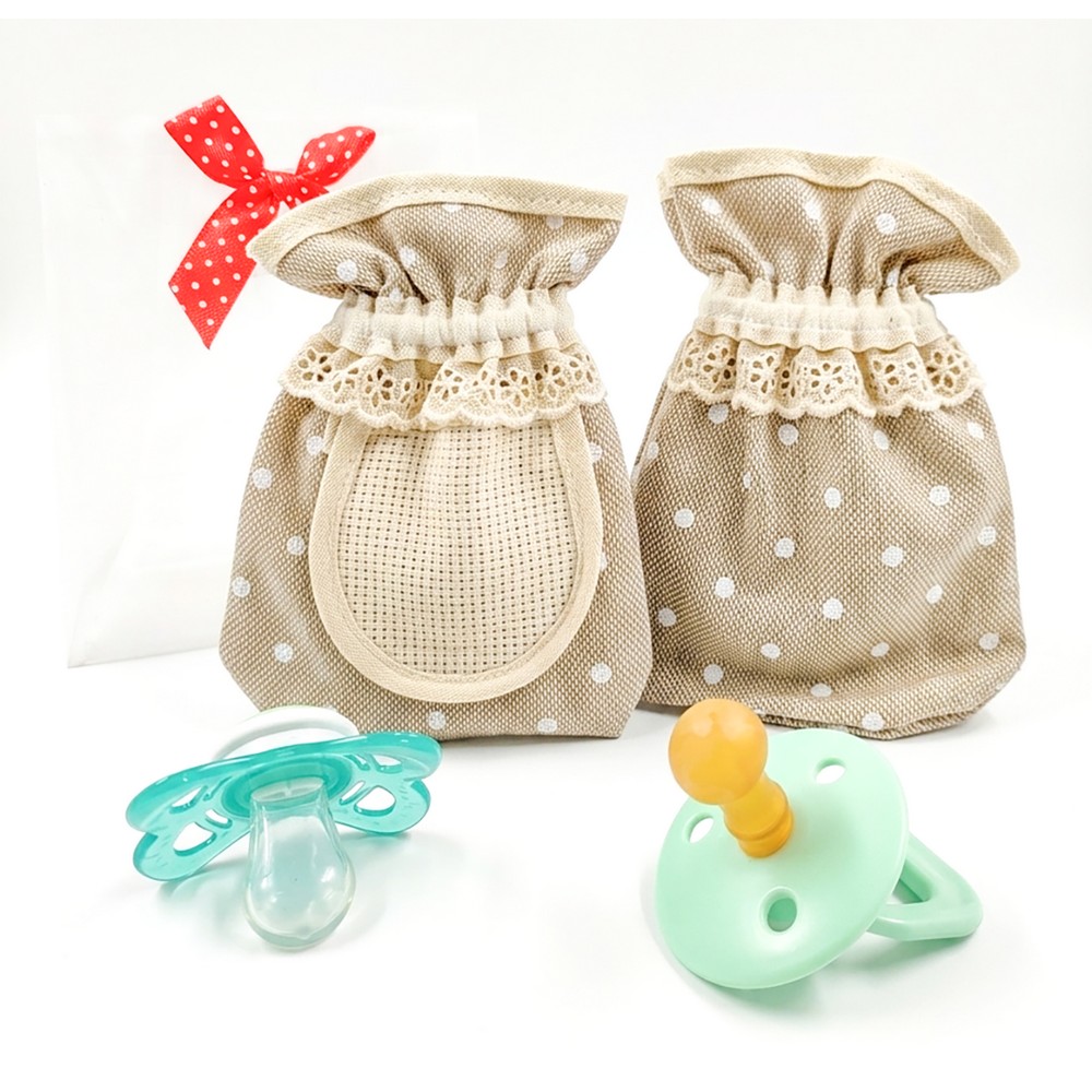 Portaciuccio MIRO' con taschino in etamine da ricamare