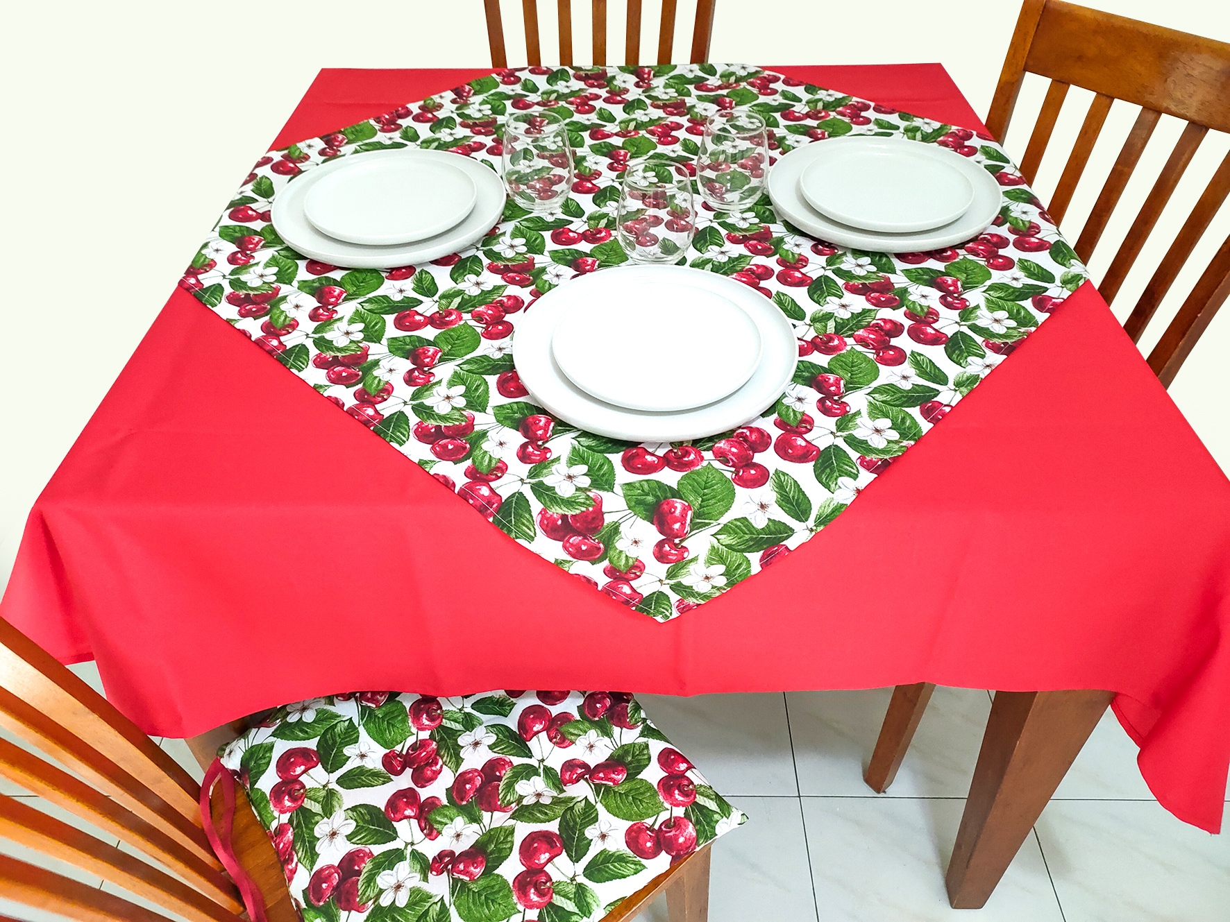 Tovaglia cm.90x90 SUMMER CHERRY