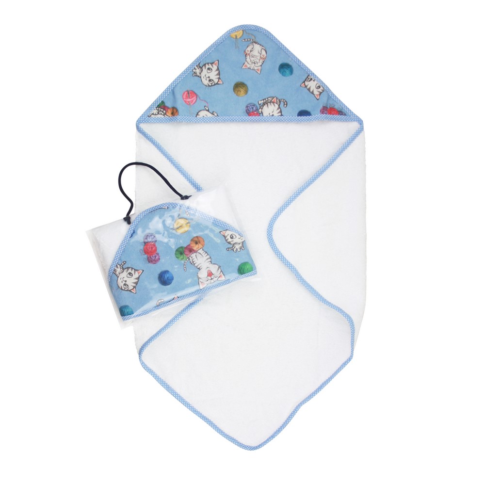 Accappatoio neonato a triangolo FLOUNDER cm.60x60 in spugna - in busta