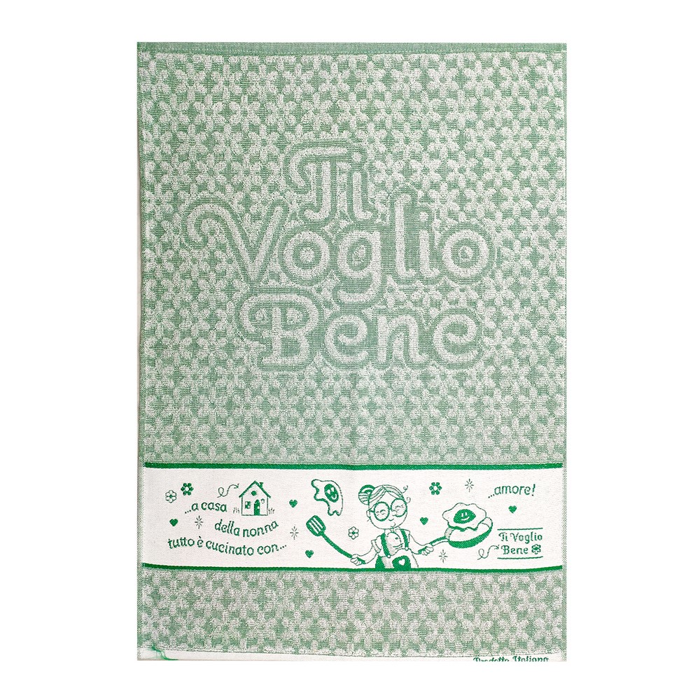 Strofinaccio NONNA base colorata cm.50x70