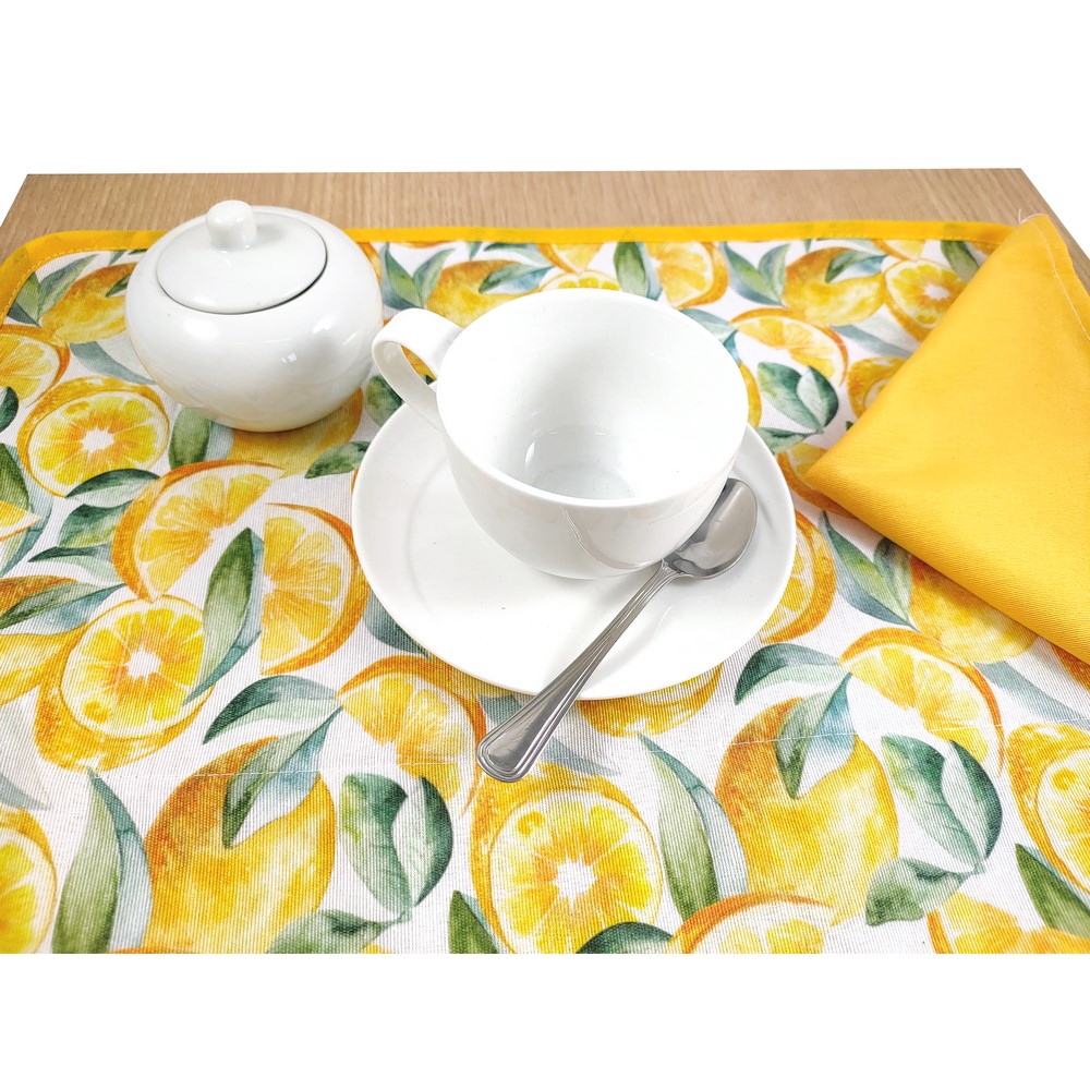 Set prima colazione linea FRUITS tovaglietta imbottita cm.35x50+tov.lo cm.30x30