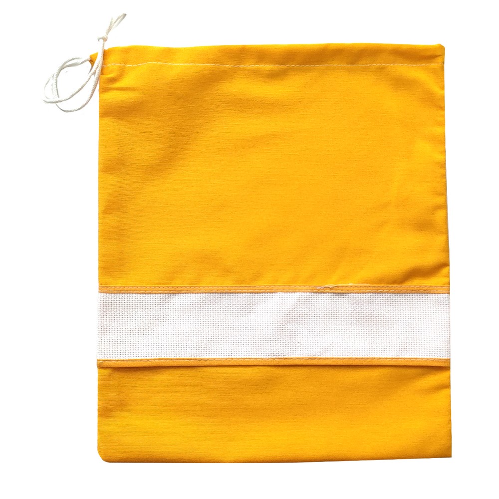 Sacchetto asilo tinta unita con inserto da ricamare