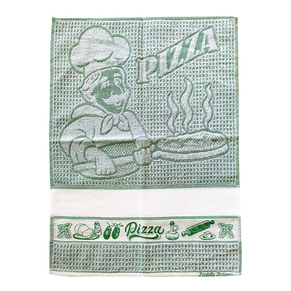 Strofinaccio PIZZA CHEF  cm.50x70 base colorata con etamine