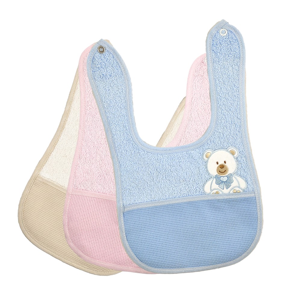 Bavetta I'M A STAR cm.18x30 con bottone  e  tasca da ricamare