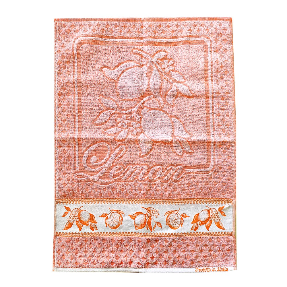 Strofinaccio LIMONI cm.50x70 base colorata 
